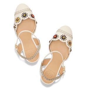 Marguerite Perforated Slingback Sandal